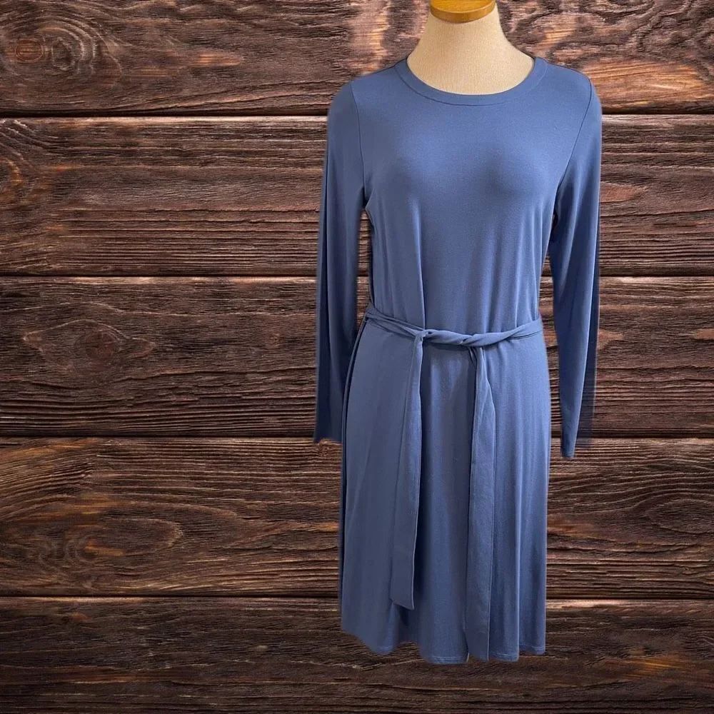 NWT J. Jill Wearever Collection Twilight Blue Dress Size Medium New